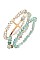 TRIPLE BEAD CROSS ACCENT BRACELET SET