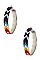 BEAD PATTERN TRIBAL HOOP EARRING