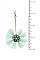 TASSEL TRIM FLORAL GEM DROP EARRING