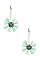 TASSEL TRIM FLORAL GEM DROP EARRING