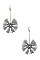 TASSEL TRIM FLORAL GEM DROP EARRING