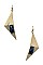 DETAILED FACETED STONE DANGLE EARRING