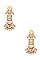 FRAMED CRYSTAL DROP EARRING