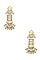 FRAMED CRYSTAL DROP EARRING