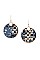 WOVEN ROUND DANGLE EARRING