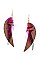 DANGLING MULTI FEATHER EARRING