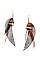 DANGLING MULTI FEATHER EARRING