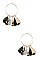 ROUND MULTI FEATHER LINKED EARRING