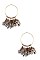 ROUND MULTI FEATHER LINKED EARRING