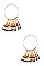 ROUND MULTI FEATHER LINKED EARRING