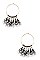 ROUND MULTI FEATHER LINKED EARRING