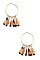 ROUND MULTI FEATHER LINKED EARRING