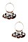 ROUND MULTI FEATHER LINKED EARRING