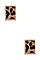 RECTANGULAR ANIMAL PRINT POST EARRING