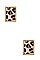 RECTANGULAR ANIMAL PRINT POST EARRING