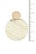 ROUND METALLIC DISK DROP EARRING