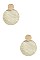ROUND METALLIC DISK DROP EARRING