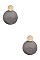 ROUND METALLIC DISK DROP EARRING