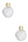 ROUND METALLIC DISK DROP EARRING