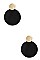 ROUND METALLIC DISK DROP EARRING