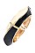 TWO TONE WAVE HINGE BANGLE BRACELET