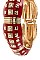 METAL ACCENT SQUARE BANGLE BRACELET