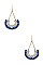 ORNATE FRAMED GEM DROP EARRING