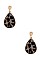 ANIMAL PRINT TEARDROP DANGLE EARRING