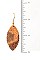 AUTHENTIC LEATHER CUT LEAF EARRING