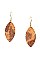 AUTHENTIC LEATHER CUT LEAF EARRING