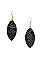 AUTHENTIC LEATHER CUT LEAF EARRING