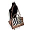 Zebra Print Twist-lock Flap Top Large Size Satchel