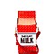 A038-LP Unique Polka-Dot Milk Carton Figure Cross Body