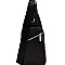 Unisex Multi-Pocket Asymmetrical Zipper Cross Body Sling Bag MH-A11-1072