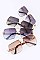 Pack of 12 Square Pilot Unisex Sunglasses Set