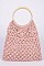 Round Handle Cotton Crochet Summer Bag