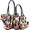 OBAMA MAGAZINE HANDBAGS, 3 IN 1 TWIN TOTE WALLET SET