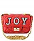 SOFT Quited Crystal "JOY" Stoned CROSS BODY BAG
