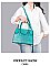 3 IN 1 Crocodile Pattern  Satchel Clutch Set & Wallet