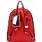 Chain Accent Plaid Pattern Fashion Backpack AGZ6946-LP