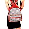 Chain Accent Plaid Pattern Fashion Backpack AGZ6946-LP