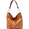 AJ641-LP Side Ring Large Hooked 2-Way Single Strap Hobo