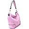 AJ641-LP Side Ring Large Hooked 2-Way Single Strap Hobo