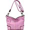 AJ642-LP Side Ring Large Hooked Cross Body Shoulder Bag