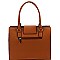 Pinch-Lock Leatherette 3-Piece Satchel Set