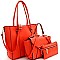 Classy Leatherette 3Piece Bag Set