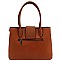 Elegant Turn-Lock Accent 2-Way Satchel Wallet SET MH-AMS0291W