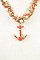 ANCHOR PENDANT BEADED CHAIN NECKLACE SET