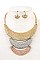 THREE LAYER HAMMERED LINK NECKLACE SET