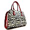 Zebra Frame Metal Satchel Shoulder Bag